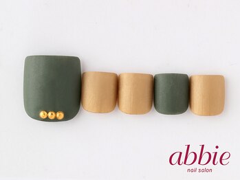 ネイルサロンアビー 北千住店(abbie)/カーキ×ゴールド ¥9438