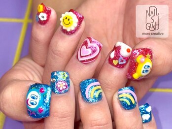 ネイルズガッシュ 武蔵小山店(NAILsGUSH)/推しネイル/フィルイン/キラキラ