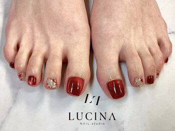 T-257 バレンタインフットネイル