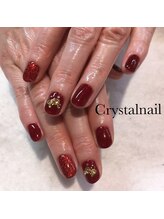 クリスタルネイル ボンベルタ橘店(CRYSTAL NAIL)/レッドネイル