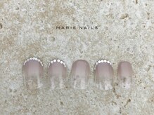 マリー ネイルズアンドラッシュアート モザイクモール港北店(MARIE NAILS & LASH ART)/定額￥7,700 シンプル 1226c