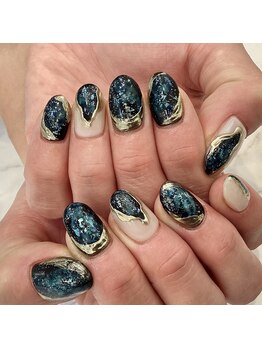 グリーディ(greedy)/ブルーニュアンスネイル