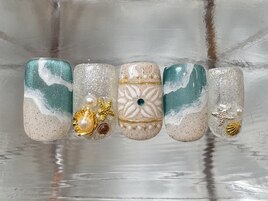 大人うみ夏ネイル　12500円