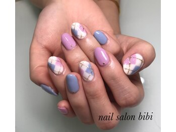 ネイルサロン ビビ(bibi)/アーガイルネイル