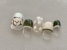 カラ ネイル 中津店(calla nail)/わんちゃん×ドット