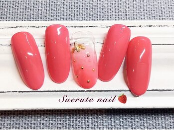 スエルテ ネイルサロン 北千住店/ちゅるんいちごネイル ¥7000