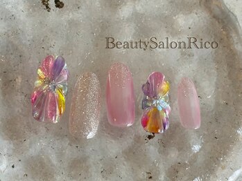 ビューティーサロン リコ(BeautySalon Rico)の写真/毎月更新！オフィスネイルからトレンドデザインまで3コースから選べる定額メニュー♪色変更も◎