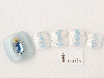 アイネイルズ 恵比寿店(I nails)/リフレッシュブルーFOOT☆9480円