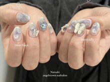 アンジュブラウン(angebrown)/持ち込みチークネイル【019】