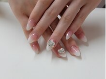 ネイルサロンミキ 横浜(MIKI)/ホワイトスカルプパーツビジュー