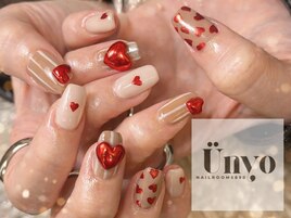 バレンタインネイル