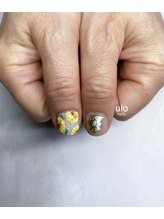 ウロネイルズ(ulo nails)/ひまわりとジュエリーのアート