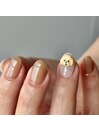 愛犬メインでシンプルネイル