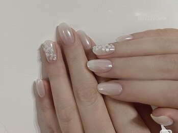 ナユキネイル 渋谷店(NA.YUKI NAIL)/冬のスノーホワイトネイル
