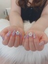 ガラス×レースネイル♪