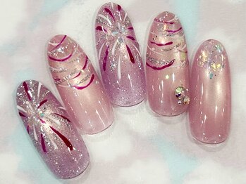 チェリーズネイル(Cherrys Nail)の写真/夏を楽しむヨーヨーや花火のアート！マグネットの輝きで可愛い指先を目指しませんか★