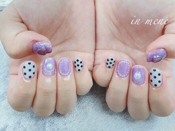 インミニネイルサロン 上野御徒町(INMENE)/ドット　パールネイル