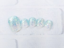 フット　ラメグラデーション