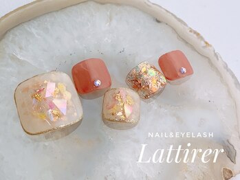 ラティレ 銀座(Lattirer)/シェルラメホロチーク風ネイル