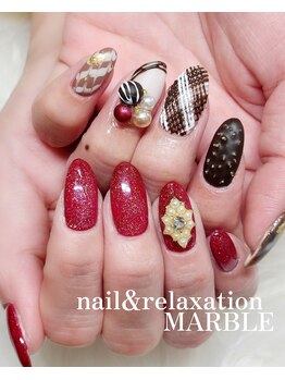 ネイルアンドリラクゼーション マーブル(MARBLE)/バレンタイン(つけ放題¥7700)