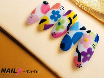 ネイリックス アヴェニール(NAILX avenir)/カラフルPOPレトロフラワー