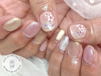 ネイルズガッシュ 川崎店(NAILsGUSH)/春/桜/マグネット/手描き