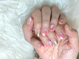 塗りかけアートネイル