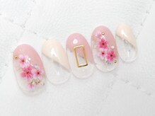 メロウブルー(mellow blue)/桜ネイル