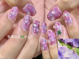 紫陽花ネイル