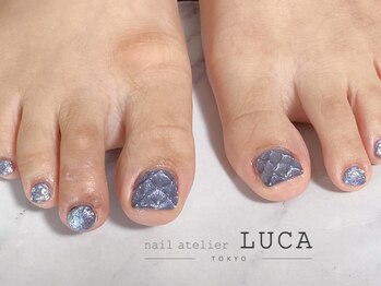 ネイルアトリエルカ(nail atelier LUCA)/M-940 ブルーキルティングネイル