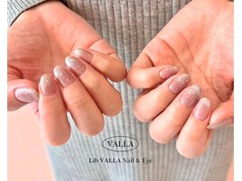 ラメグラ/韓国っぽネイル