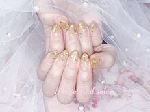 エンジェルネイルサロン(Angel nail salon)/黄色グラデーションXハート