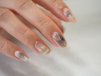 ネイルサロン ユーズ(USE.)/ぷっくりグレイッシュart