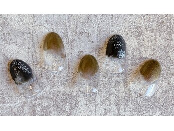 ネイルサロン エムズ(Nail Salon M's)/雪の結晶塗りかけネイル