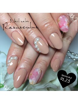 ラナンキュラス(Ranunculus)/シンプル☆フラワーNail