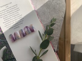 パープルマーブルネイル