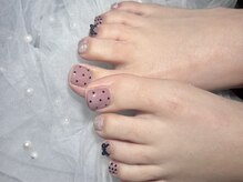 ブランシュネイル(BlancheNail)/足元にもバレンタイン