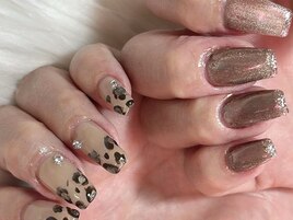 ちぐはぐレオパードネイル