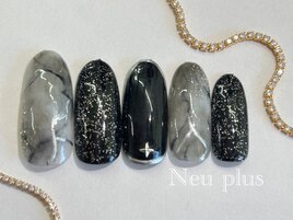 定額￥7300　大理石ネイル