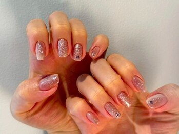 塗りかけネイル/先端ハート