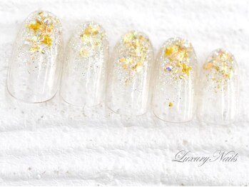 ラグジュアリーネイルズ カワグチ(Luxury Nails Kawaguchi)/ザクザク*ラメグラデNail