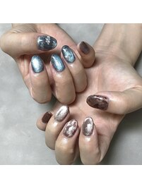 ちぐはぐマグネットネイル☆