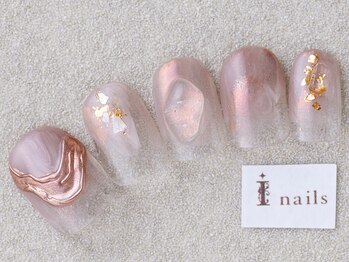 アイネイルズ 三宮店(I nails)/ピンクミラー¥8000