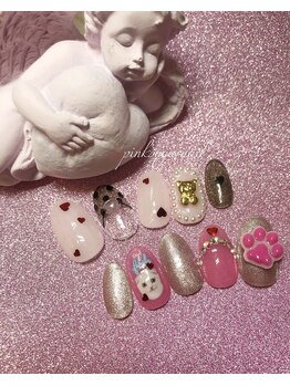 ピンクシュガーネイル(pink sugar nail)/キラキラ原宿系☆