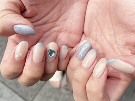 パラジェルホワイト×ライトブル