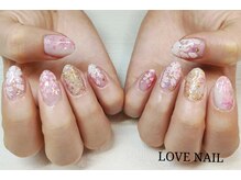 ラブネイル(LOVE NAIL)/桜ネイル