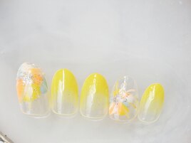 イエローグラデーションネイル