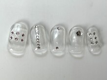 ネイルメゾン 天神店(NAIL MAISON)/ストーン個性派星シルバー¥4550