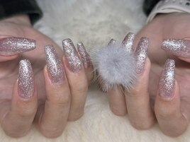 冬ネイルワンカラー＆ボア