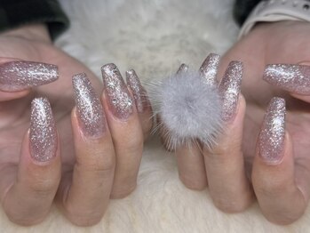 冬ネイルワンカラー＆ボア